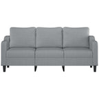 Trivietė sofa, šviesiai pilkos spalvos, 180cm, audinys