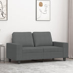 Dvivietė sofa, tamsiai pilkos spalvos, 120cm, audinys
