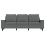 Trivietė sofa, tamsiai pilkos spalvos, 180cm, audinys