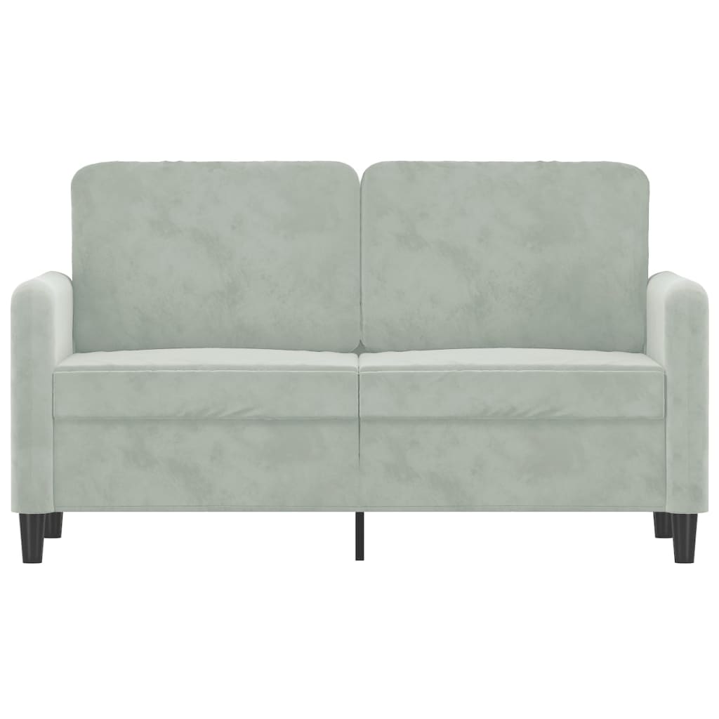 Dvivietė sofa, šviesiai pilkos spalvos, 120cm, aksomas