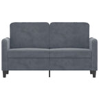 Dvivietė sofa, tamsiai pilkos spalvos, 120cm, aksomas