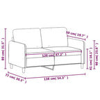 Dvivietė sofa, tamsiai pilkos spalvos, 120cm, aksomas