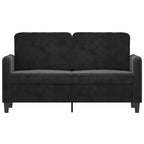 Dvivietė sofa, juodos spalvos, 120cm, aksomas