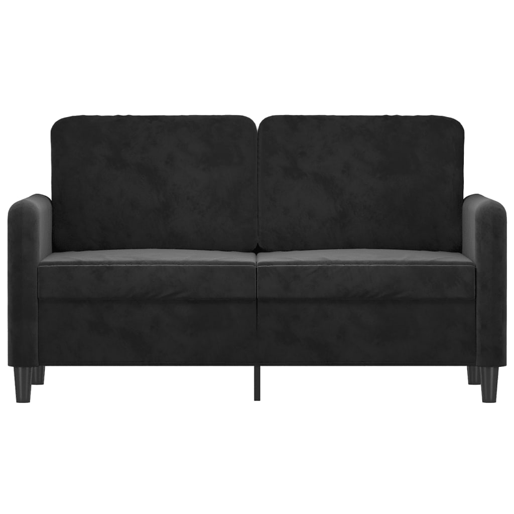 Dvivietė sofa, juodos spalvos, 120cm, aksomas