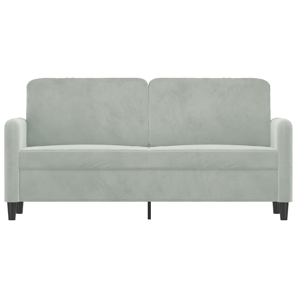 Dvivietė sofa, šviesiai pilkos spalvos, 140cm, aksomas
