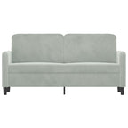 Dvivietė sofa, šviesiai pilkos spalvos, 140cm, aksomas