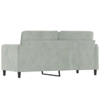 Dvivietė sofa, šviesiai pilkos spalvos, 140cm, aksomas