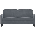 Dvivietė sofa, tamsiai pilkos spalvos, 140cm, aksomas