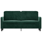 Dvivietė sofa, tamsiai žalios spalvos, 140cm, aksomas