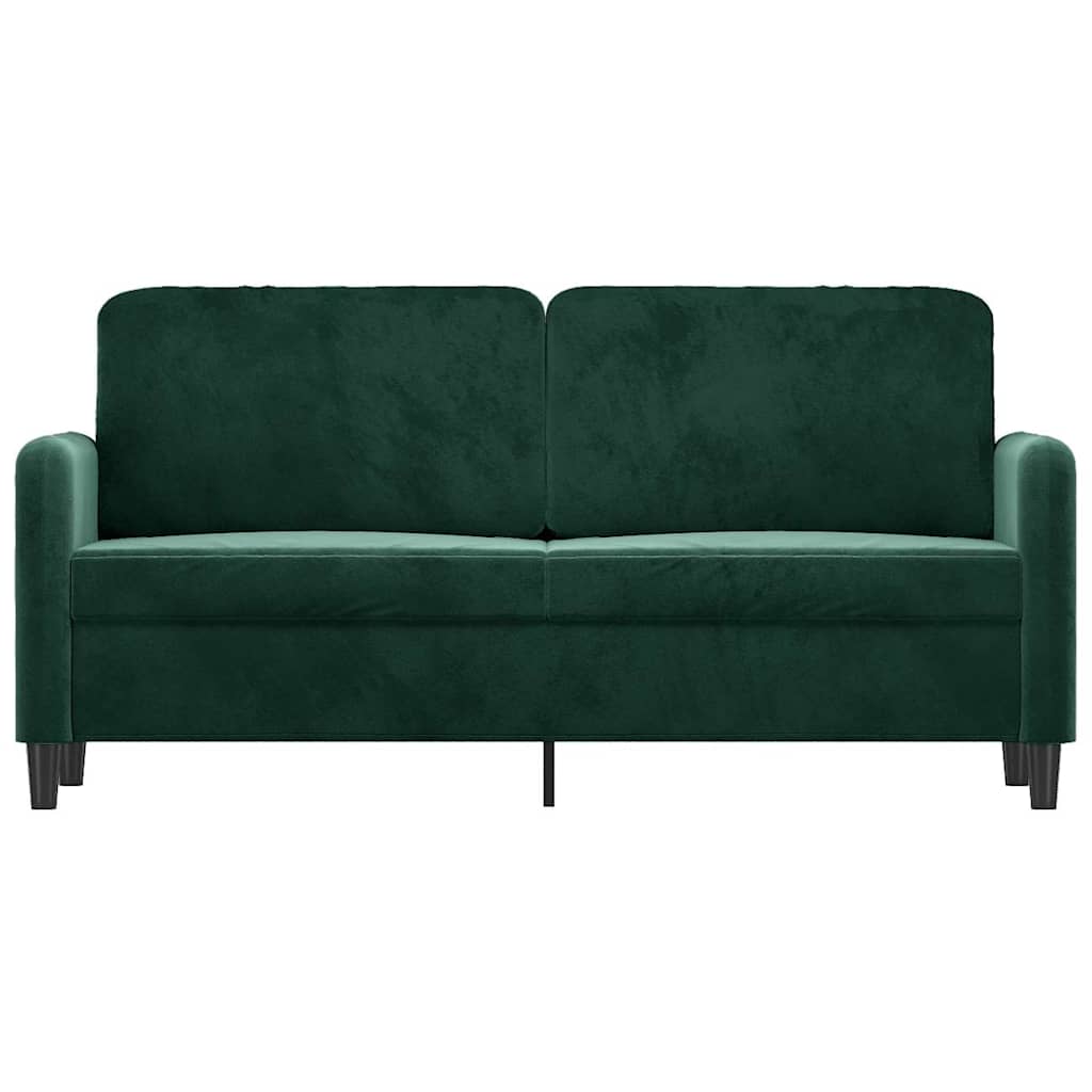 Dvivietė sofa, tamsiai žalios spalvos, 140cm, aksomas