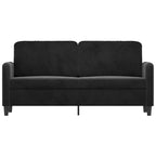 Dvivietė sofa, juodos spalvos, 140cm, aksomas