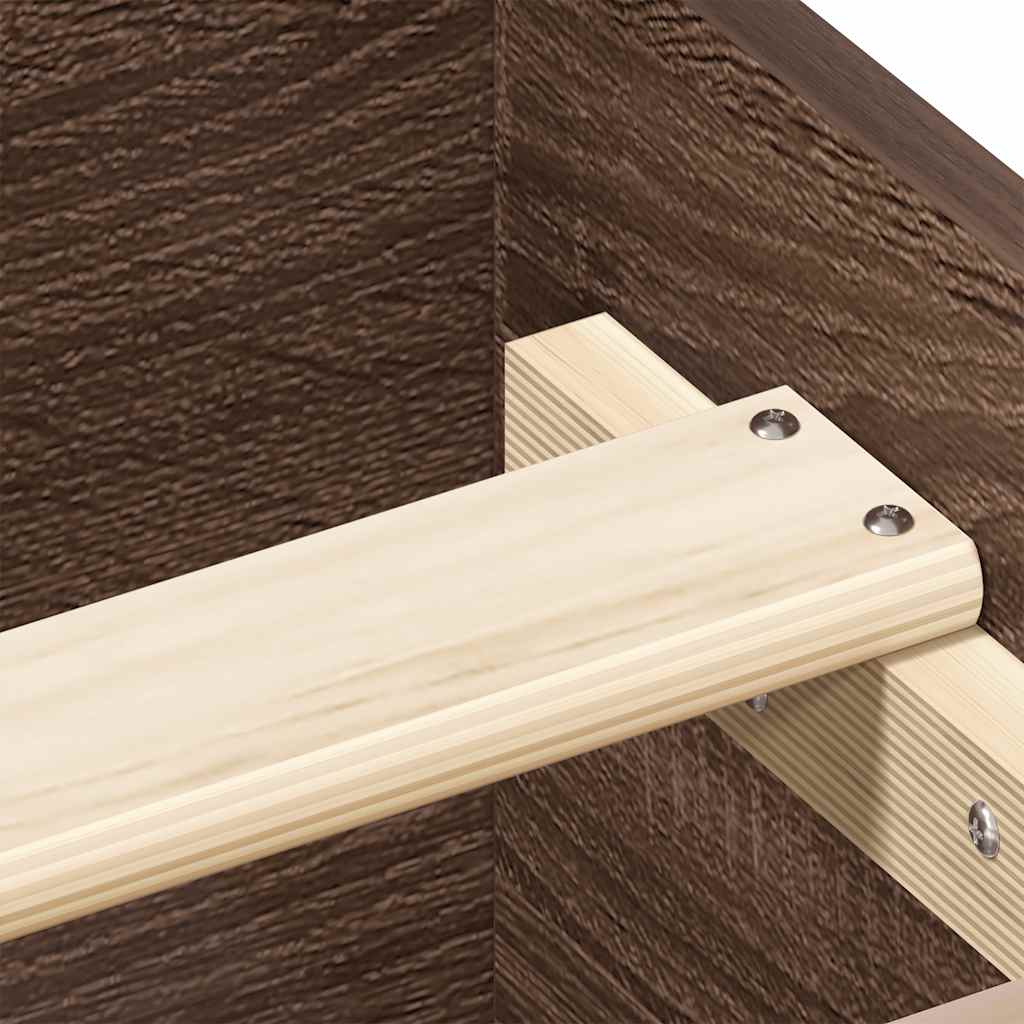 Lovos rėmas su galvūgaliu ir kojūgaliu, rudas, 160x200cm