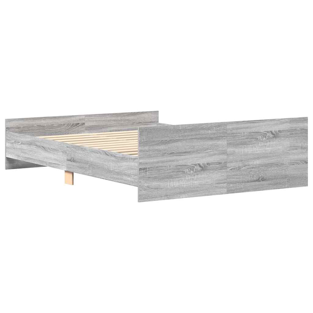 Lovos rėmas su galvūgaliu ir kojūgaliu, pilkas, 140x190cm