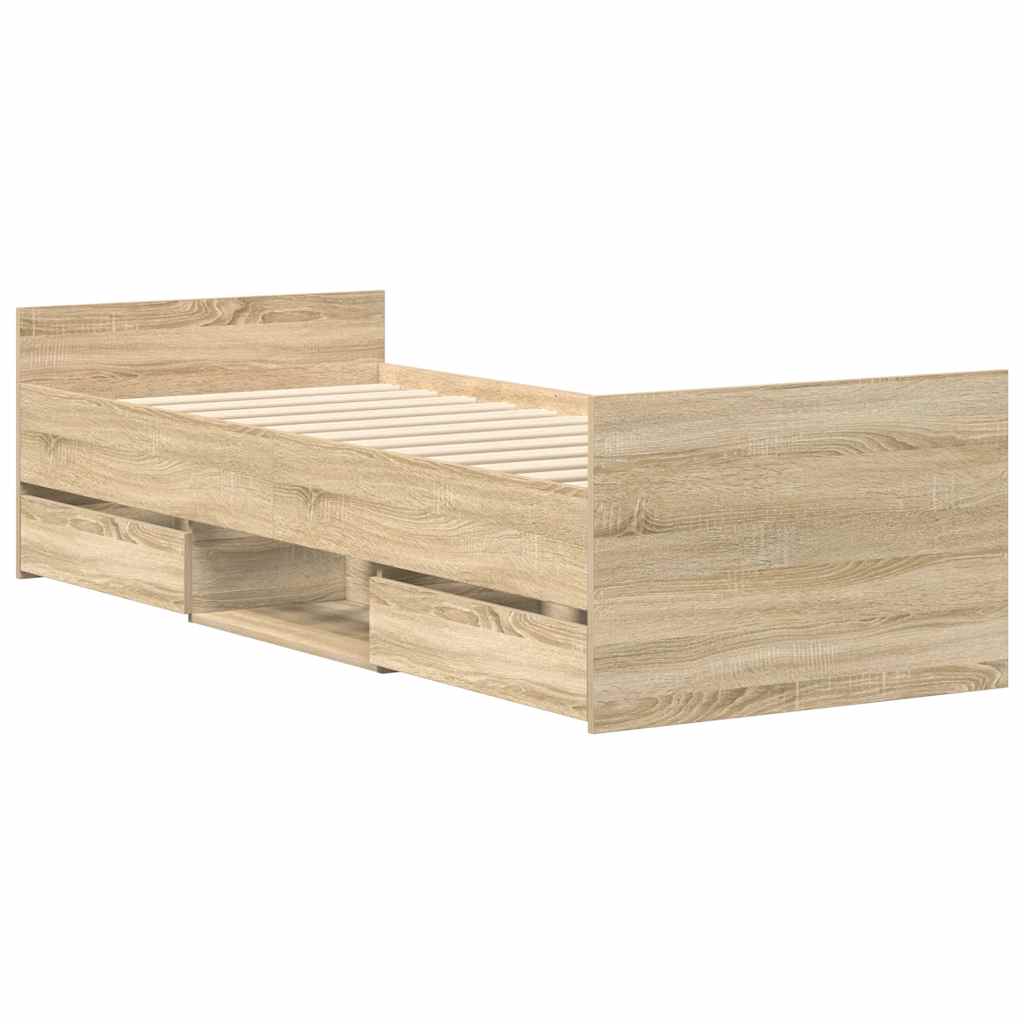 Lovos rėmas su galvūgaliu ir kojūgaliu, ąžuolo, 100x200cm