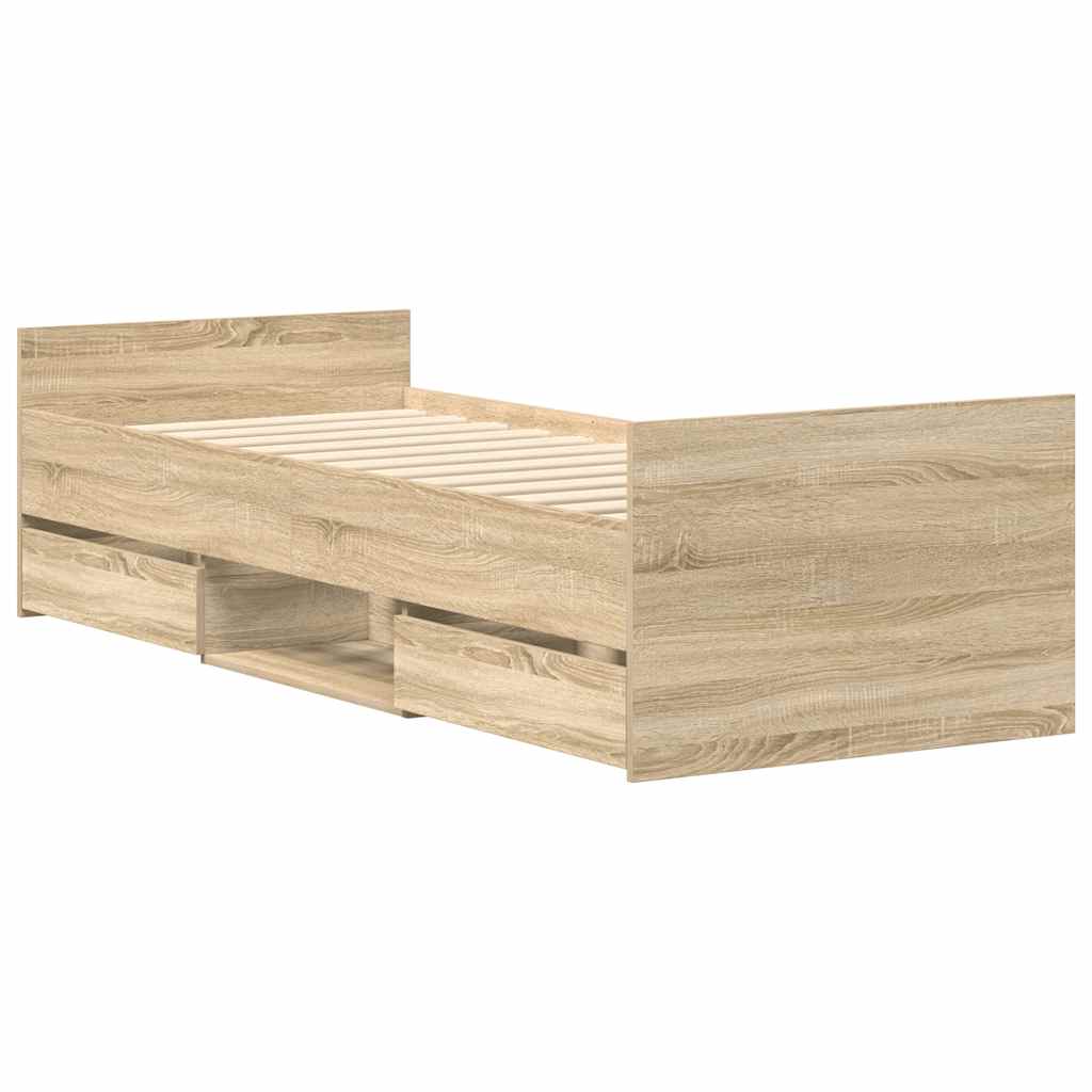 Lovos rėmas su galvūgaliu ir kojūgaliu, ąžuolo, 90x190cm