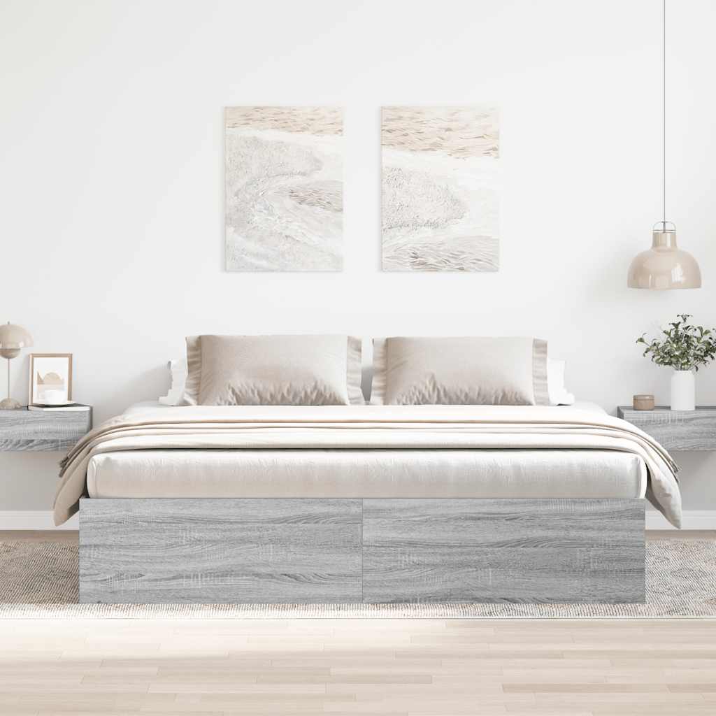 Lovos rėmas, pilkos ąžuolo spalvos, 180x200cm, itin didelis