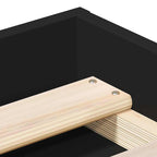 Lovos rėmas, juodos spalvos, 120x190cm, mažas dvivietis