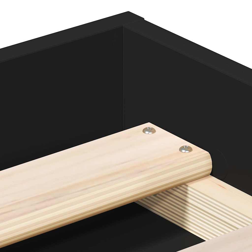 Lovos rėmas, juodos spalvos, 120x190cm, mažas dvivietis