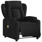 Elektrinis atlošiamas masažinis krėslas, juodas, audinys