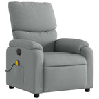 Elektrinis masažinis krėslas, šviesiai pilkas, audinys