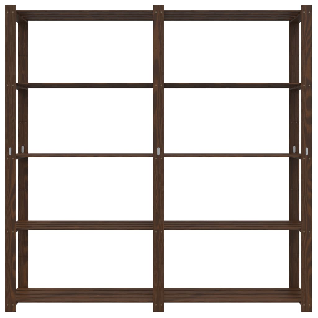 Lentyna daiktams, 5 aukštų, ruda, 170x38x170cm, pušies masyvas