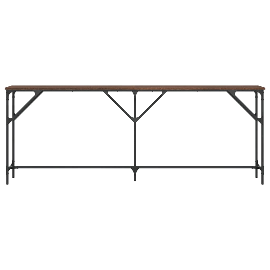 Konsolinis staliukas, rudas ąžuolo, 200x29x75cm, mediena