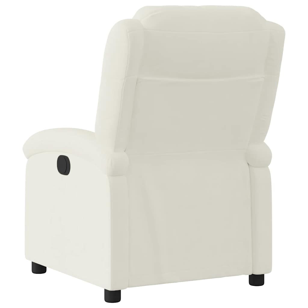 Atlošiamas krėslas, kreminės spalvos, aksominis