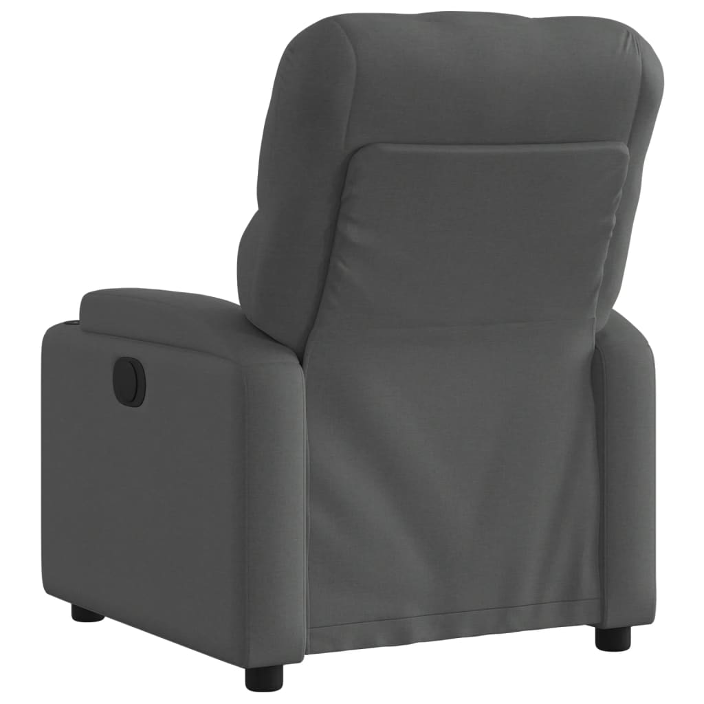 Atlošiamas krėslas, tamsiai pilkas, audinys