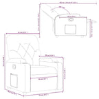 Atlošiamas krėslas, tamsiai pilkas, audinys