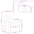 Atlošiamas krėslas, juodos spalvos, audinys