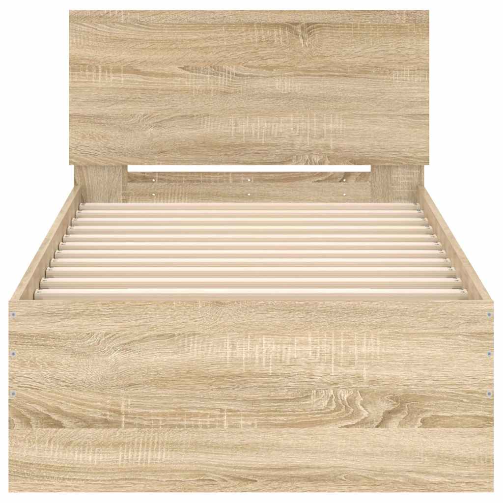 Lovos rėmas su galvūgaliu, ąžuolo, 90x200cm, apdirbta mediena