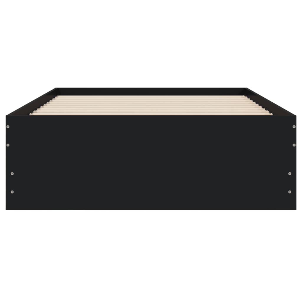 Lovos rėmas su stalčiais, juodas, 100x200cm, apdirbta mediena