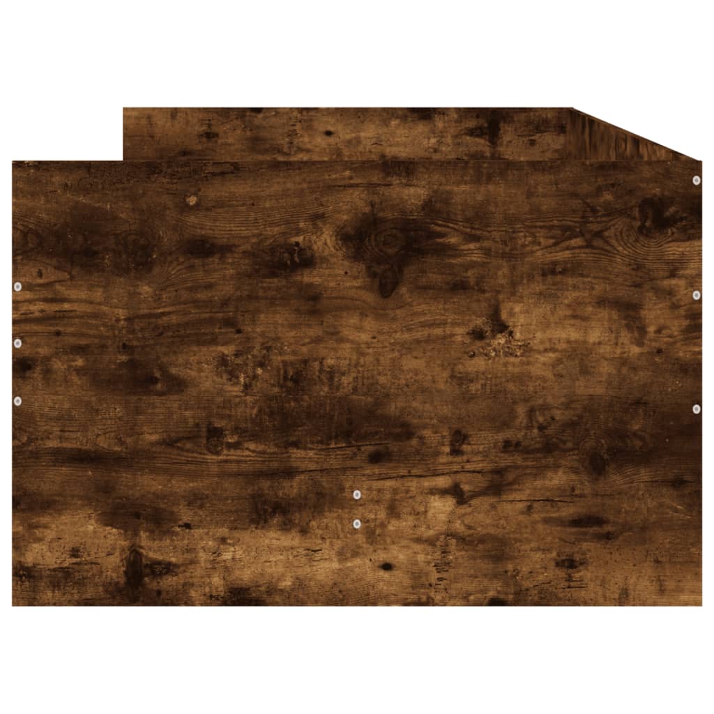 Lovos rėmas su stalčiais, dūminio ąžuolo spalvos, 90x200cm