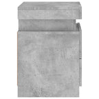 Naktinės spintelės su LED lemputėmis, 2vnt., betono, 35x39x55cm