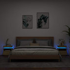 Naktinės spintelės su LED, 2vnt., ąžuolo, 40x39x48,5cm