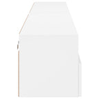 Sieninės TV spintelės, 2vnt., baltos, 100x30x30cm, mediena