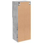 TV spintelė su LED lemputėmis, betono pilka, 40,5x30x102cm