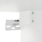Sieninė TV spintelė su LED lemputėmis, balta, 78,5x30x60,5cm
