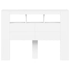 LED galvūgalis, baltas, 140x18,5x103,5cm, apdirbta mediena