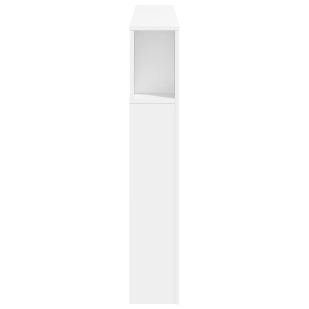 LED galvūgalis, baltas, 140x18,5x103,5cm, apdirbta mediena