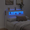 LED galvūgalis, baltas, 140x18,5x103,5cm, apdirbta mediena