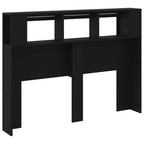 LED galvūgalis, juodas, 140x18,5x103,5cm, apdirbta mediena