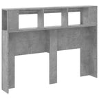 LED galvūgalis, betono, 140x18,5x103,5cm, apdirbta mediena