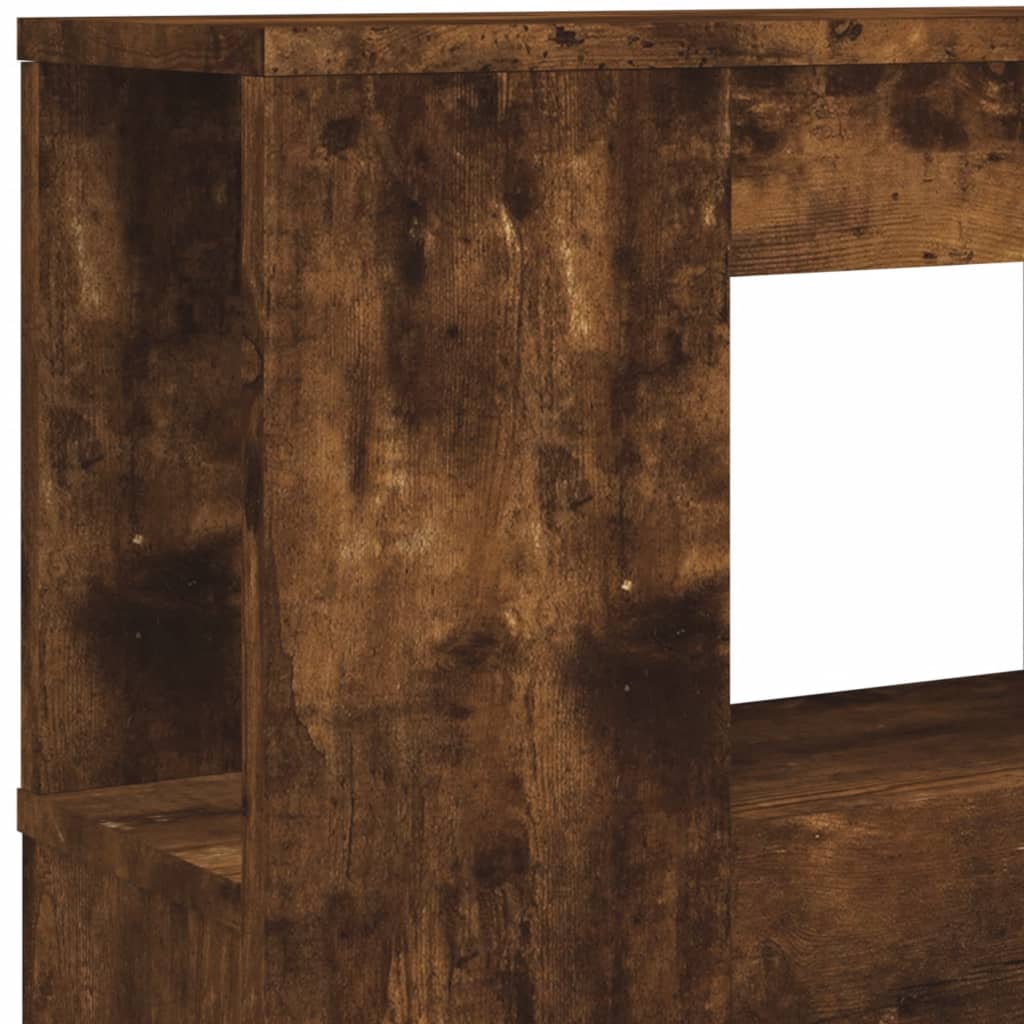 LED galvūgalis, dūminio ąžuolo, 140x18,5x103,5cm, mediena
