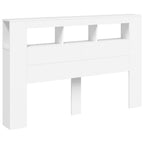 LED galvūgalis, baltas, 160x18,5x103,5cm, apdirbta mediena