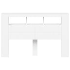 LED galvūgalis, baltas, 160x18,5x103,5cm, apdirbta mediena