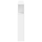 LED galvūgalis, baltas, 160x18,5x103,5cm, apdirbta mediena