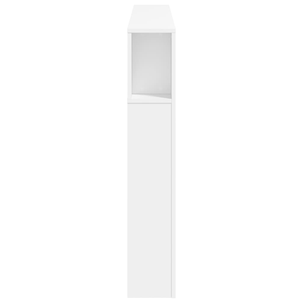 LED galvūgalis, baltas, 160x18,5x103,5cm, apdirbta mediena
