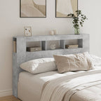 LED galvūgalis, betono, 160x18,5x103,5cm, apdirbta mediena