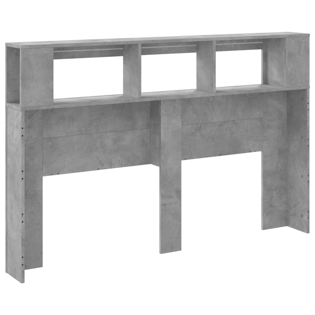LED galvūgalis, betono, 160x18,5x103,5cm, apdirbta mediena